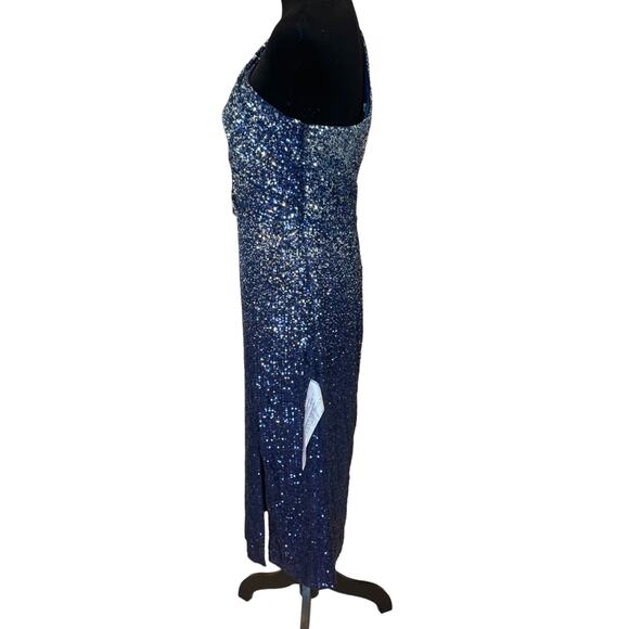 New ~ DRESS THE POPULATION ~ Stunning ! Palmer Sequin One-Shoulder HOMECOMING L - Picture 6 of 11